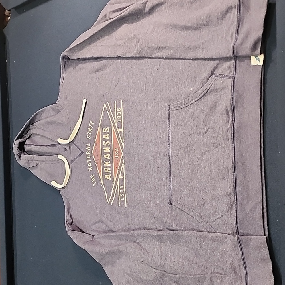 Unwind By League Arkansas Unisex Blue Long Sleeve Hoodie XXL EUC